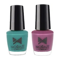 Moraze Pack of 2 Vegan Non Toxic Nail Polish 5ml Each-34