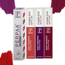 PERPAA Set Of 3 Power Stay Long Lasting Liquid Matte Lipstick-5ml Each-01-03-09-image-40