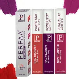 PERPAA Set Of 3 Power Stay Long Lasting Liquid Matte Lipstick-5ml Each-01-03-10-image-43