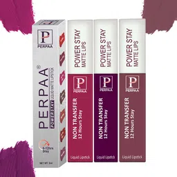 PERPAA Set Of 3 Power Stay Long Lasting Liquid Matte Lipstick-5ml Each-03-10-23-image-98
