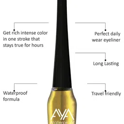 AYA Set of 2 Blue & Golden Waterproof Liquid Eyeliner - 5ml Each image 2
