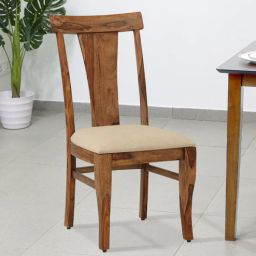 woodsworth from pepperfry Kentan Sheesham Wood Dining Chairs In Rustic Teak Finish (Set Of 2)-picture-29