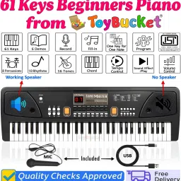 61 keys digital electronic keyboard real musical instrument piano for beginners-5