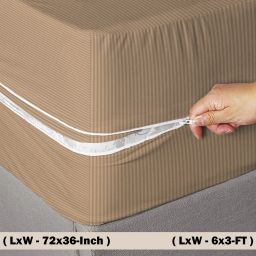 Zippered Single Size Breathable Mattress Cover-image-76
