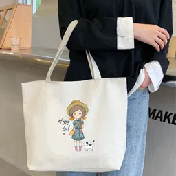 hsr Grey Women Tote Women Reusable Shopping/Grocery With Pocket Tote Multi-Purpose Travel Bag-picture-30