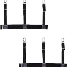 frokht ™ SHIRT TUCKER Men's Elastic Shirt Stays Non-Slip Locking Clamps Garter Garter-image-17