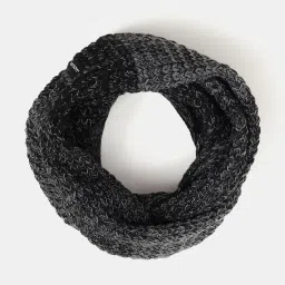Self Design Wool Blend Men Black Scarf-image-4