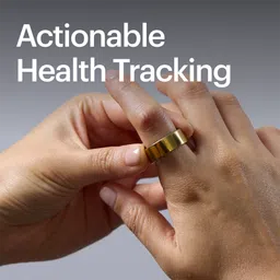 Ultrahuman Ring Air Smart Ring with Activity Tracker (Size 14, Upto 100 Meter Water Resistant, Bionic Gold) image 4