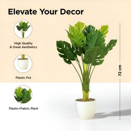 UMAI Green Artificial Plant With Pot image 5