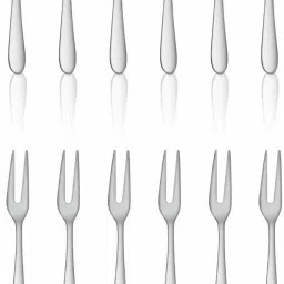 Folk Spoon For Fruits, Desert Fork , Salad Fork ( 12 set ) Stainless Steel Fruit Fork Set-10