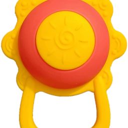 Baby Teether Round Shape Silicone Teether Cum Rattle for 6 to 12 Months Baby Rattle-17