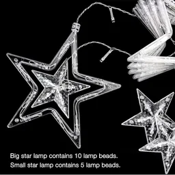 ENORMITY Yellow Star Shaped String Lights image 4
