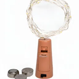 Kuber Industries White 6 Pieces 20 LED Wine Bottle Cork Copper Wire String Lights image 3