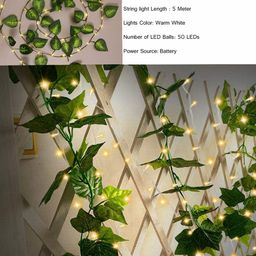 Homesake Yellow Set Of 2 Battery Operated Vine String Lights image 4