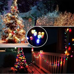 SPARK WORLD Red & Blue Rice Shaped LED String Lights image 4