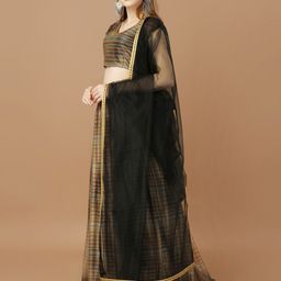 Amrutam Fab Printed Semi-Stitched Lehenga & Unstitched Blouse With Dupatta image 5