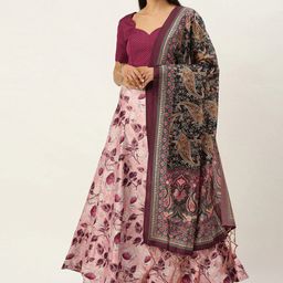 Kaizen TEXO FAB Printed Semi Stitched Lehenga & Unstitched Blouse With Dupatta image 3