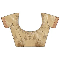 MANVAA Embroidered Thread Work Semi-Stitched Lehenga & Unstitched Blouse With Dupatta image 4