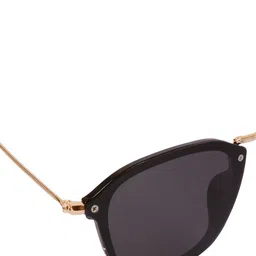 SUNNIES Black Square Sunglasses With Polarised and UV Protected Lens image 2
