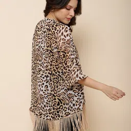 UnaOne Abstract Printed Open Front Shrug image 4