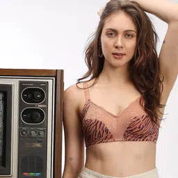 Vero Moda Intimates Camel Brown Animal Bra-picture-34