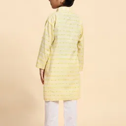 Pro-Ethic STYLE DEVELOPER Boys Striped Sequinned Kurta with Pyjamas image 4
