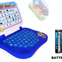 ap kids Angry Bird Study Game Toy laptop With Music And Alphabet Sound And Lights image 2