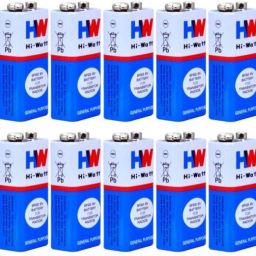 9 Volt HI-WATT 9V Long Life Carbon Zinc Batteries Battery-image-24