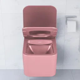 plantex Ceramic Wall Hung Commode for Toilet/Rimless Western Commode/Commode with Soft Closing Toilet Seat - (Square ,P Trap - APS-3045) Western Commode image 3