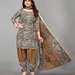 Unstitched Crepe Salwar Suit Material Solid, Floral Print, Printed, Geometric Print-image-92