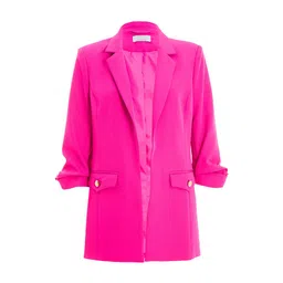QUIZ Lapel Collar Longline Open Front Jacket image 5