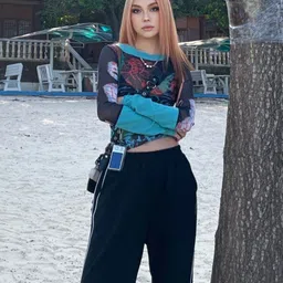 StyleCast x Revolte Print Net Top image 4