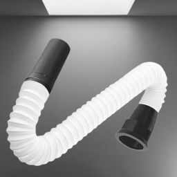 White Basin Waste Hose – Flexible PVC Pipe – 1Pc sink pipe set/ sink pipe/ adjustable pipe/ Waste Pipe White for Wash Basin/Sink Hose Pipe-image-1