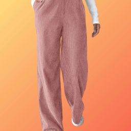 Women Relaxed Pink Lycra Blend Trousers-image-44