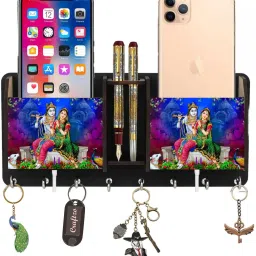 Key Holder For Wall /Mobile Holder/Phone Stand /Home Decor Items/ Wood Key Holder-image-46