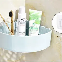 Self Adhesive Multi-Purpose Wall Hanging BATHROOM floating Shelf Regular Organizer-image-57
