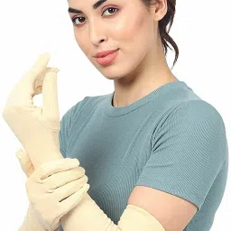 Unisex Cotton Sunlight UV and Dust Protection Full Hand Summer Arm Sleeves S1 Driving Gloves-36