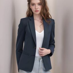 Women Solid Single Breasted Formal Blazer-image-93