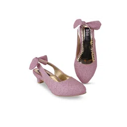 BAESD Girls Embellished Pointed Toe Block Mules With Backstrap image 5