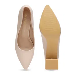 Flat n Heels Pointed Toe Block Pumps image 5