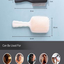 Kuber Industries Set of 2 Flexible Bristles Hair Brush With Paddle image 2