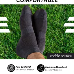 Enable Nature Unisex Pack Of 3 Patterned Ultra Soft Anti-Microbial Ankle-Length Socks image 3