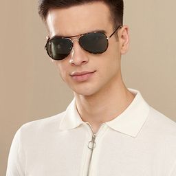 John Jacobs Men Aviator Sunglasses with Polarised and UV Protected Lens 147416-17