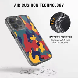 DailyObjects Blue & Red Printed iPhone 13 Pro Phone Case image 5