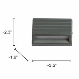 Fos Lighting Grey Solid  Rectangular Aluminium 4 Watts LED Outdoor Lamp image 3