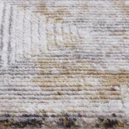 OBSESSIONS Cream-Colored & Grey Abstract-Printed Anti-Static Floor Runner image 4
