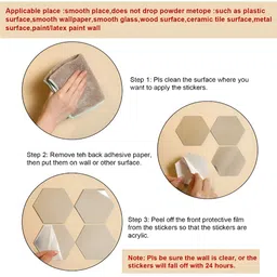 Wall1ders Siver Toned 101 Pieces Om With Dots Shape Self Adhesive Mirror Wall Stickers image 4