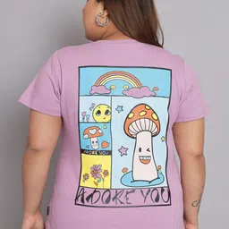 BEYOUND SIZE - THE DRY STATE Plus Size Graphic Printed Cotton T-shirt-image-5