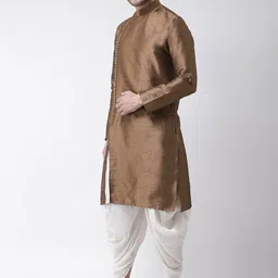 DEYANN Regular Dupion Silk Kurta with Dhoti Pants image 5