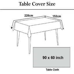Kuber Industries Cream-Coloured & Pink Printed 6-Seater Rectangular Table Cover image 3